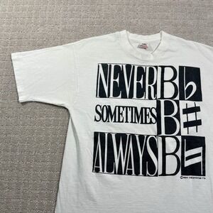 VTG 1994 Always B Natural Funny Music Sz Large Orchestra Band Instrument Tshirt